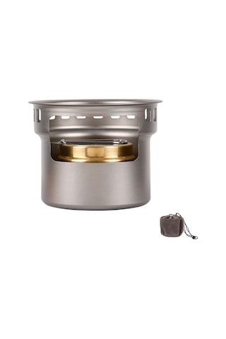 Alüminyum Alaşımlı Açık Soba Ev Çay Makinesi Alkol Soba Gümüş