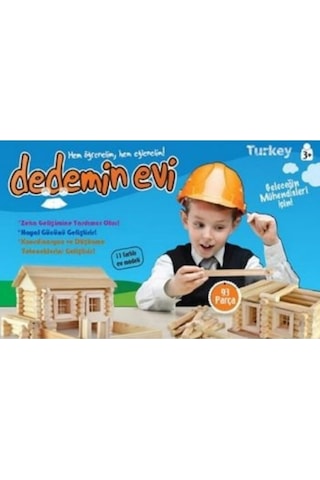 DEdemin Evi Ahşap Ev Maket Oyunu 93 Parça 00024