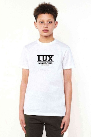 Lucifer Lux Night Club La Baskılı Unisex Çocuk Beyaz Tshirt