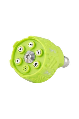 Vkemall Ev İçi Yüksek Basınçlı Yıkama Makinesi İçin Yeşil 6'lı Çok Fonksiyonlu Hızlı Bağlantılı Düz/şeffaf Nozzle Aksesuarı
