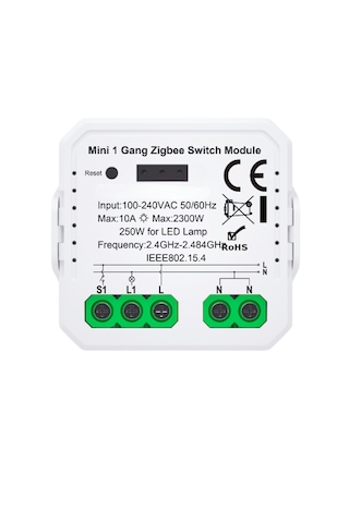 Tuya & EWelink Uyumlu Zigbee 10 A / 220 V Röle Akıllı Anahtar