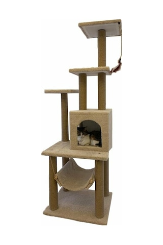 Pethomealpi Hamaklı Kedi Tırmalama Evi 140 CM