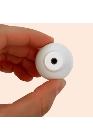 8 Adet Pembe Gül Desenli Beyaz Polimer Düğme Kulp Mantar Mobilya Mutfak Dolabı Çekmece Kulbu Kulpları