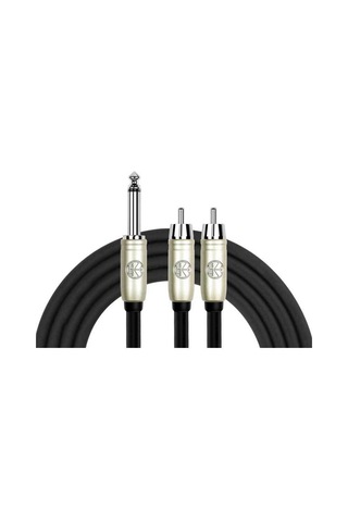 Kirlin 3Mt. Y Kablo 1/4'' Mono Erkek - 2Xrca Erkek