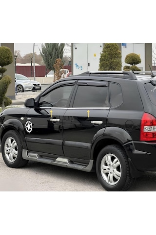 Ebal Otomotiv Hyundai Tucson Krom Cam Çıtası 4 prç. 2005-2014 P.Çelik
