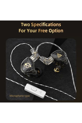 Hombey Qkzx Hbb Kulak İçi Kulaklık, 3.5mm Bağlantı, 10mm Dinamik Bobin, Mikrofonlu Hıfı Müzik Ve Oyun İçin Siyah Standart Versiyonu