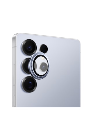 Safeus Safir Temperli Kamera Lens Koruyucu, Samsung Galaxy S25 Ultra İle Uyumlu Mavi