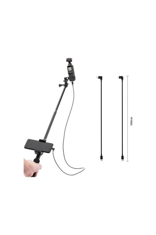 Cbtx 100cm Veri Hattı Kamera Cep Telefonuna Doğrudan Bağlantı Tel Type-c-djı Osmo Cep Uyumlu Type-c/micro Usb Kablosu 2-tip-c İla Micro Usb