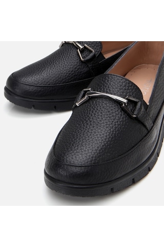 Hotiç Hakiki Deri Siyah Kadın Tokalı Loafer 01ayh306720a100 Siyah-black Siyah