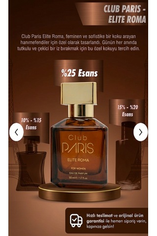 Club Paris Elite Roma - Kadın Parfüm 50 Ml Çiçeksi