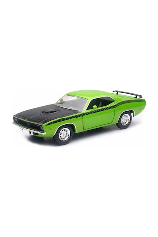 New Ray 1 25 19 Cm Muscle Model Araba 1970 Plymouth Cuda Yeşil