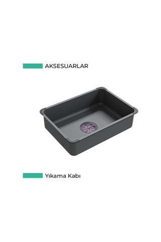 Angel Akıllı Granit Evye + Aksesuar Set Cappuccino 60x49 İsimdebelirtilmiş