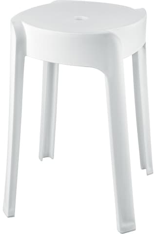 Plastik Kaymaz Tabure Beyaz