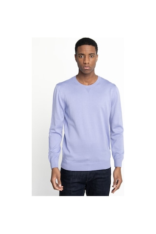 Tudors Slim Fit Dar Kesim Bisiklet Yaka Erkek Kazak-25833-Lila
