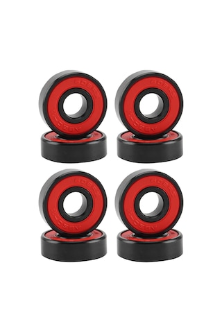 Lemestar 8 Adet Hibrit Seramik Kayar Rulem, Kaykay Tekerlekleri İçin Yüksek Hızlı, Yüksek Sıcaklığa Dayanıklı, Çift Taraflı Korumalı 8x22x7mm