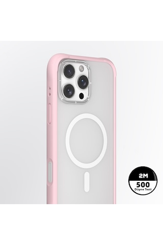 Apple Uyumlu iPhone 16 Pro Max Kılıf Magsafe Airbagli Youngkit Dynamic 2 Serisi Kapak Pembe