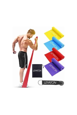 Leyaton 4'lü Pilates Bandı Seti +kapı Aparatı Çok Renkli Tek Ebat, 4pltsst