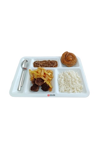 Plastik Tabldot Yemek Tabağı 10'lu - Yemek Tepsisi