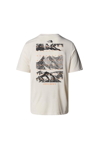The North Face Erkek Foundatıon Mountaıns Faces Tişört Nf0a8bqwqlı1 Beyaz