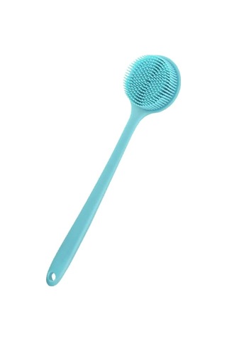 Didadodo Lebıhmurah Bf1397 Silikon Banyo Vücut Fırçası, Uzun Sap, Mavi Yumuşak Kıllı Duş İçin Mavi