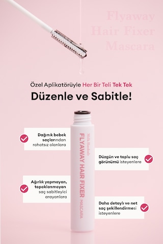 Elektriklenen İnce Teller İçin Sabitleyici Saç Maskarası Mılk Baobab Flyaway Hair Fixer Mascara