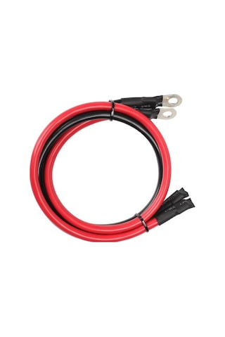 Akü İle İnverter Arası Uçları Konnektörlü 25 Mm Kablo- 1m Siyah- 1m Kırmızı