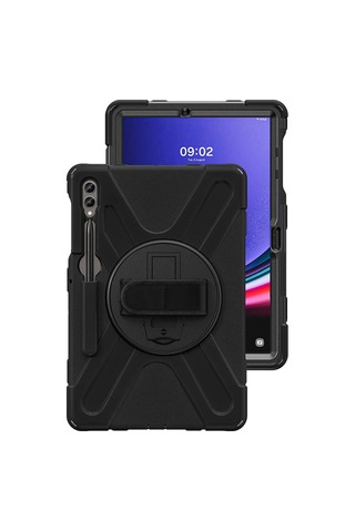 Galaxy Uyumlu  Tab S9 Fe Plus Gzst Defender Tablet Silikon - Siyah Arka Kapak
