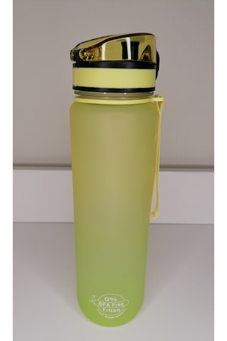 Shop-Set 1000 ML Tritan Motivasyonlu Su Matarası Neon Sarı