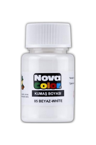 Beyaz Kumaş Boyası Tişört Çanta Tekstil Boyası 30 ml 1 Adet Nova