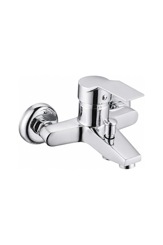 Purvex Home Spektra Banyo Bataryası Duvara Montaj Aç Kapa Krom Pirinç Musluk Fonksiyonel Yönlendiricili Duş Batarya Seti Lüks Modern Tasarım