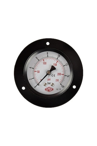 Simga 0-600 Bar Çap Ø63 MM Ön Flanşlı Kuru Tip Manometre