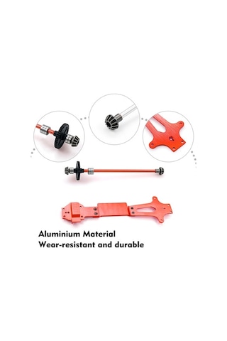 Novahub Wltoys 1/14 Araç Yükseltme Orta Şaft Ve Kat Zemin Takımı - Alüminyum Alaşım, 173mm Uzunluk