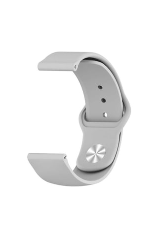 Ekılıf - Xiaomi Mi Watch Color Uyumlu - Kordon 22mm Silikon Kordon Krd-11 - Gri