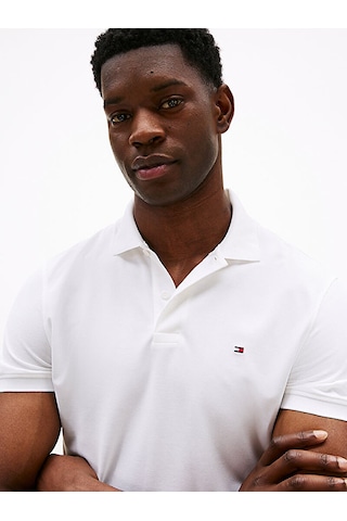 Tommy Hilfiger Mw0mw37309ybr Performance Pique Reg Erkek Polo Tişört Beyaz