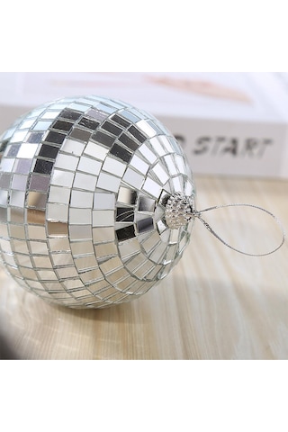 Yılbaşı Çam Ağacı Süsü Aynalı Disko Topu 12 Cm 1 Adet 1 Set