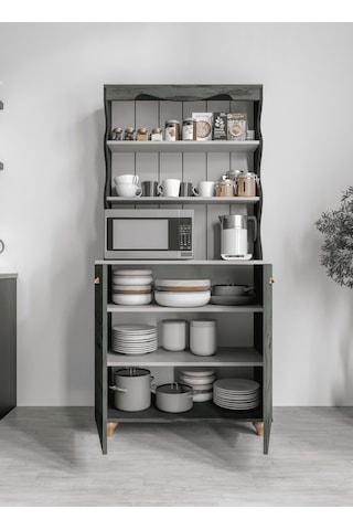 Bohem Tarzda Kahve Köşesi Kaktüs Yeşili, Erzak Dolabı