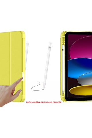 Apple Uyumlu iPad 11.nesil 11 İnç 2025 Kılıf Premium Kalem Bölmeli Uyku Modlu Kapaklı Smart Case Kapaklı Kılıf