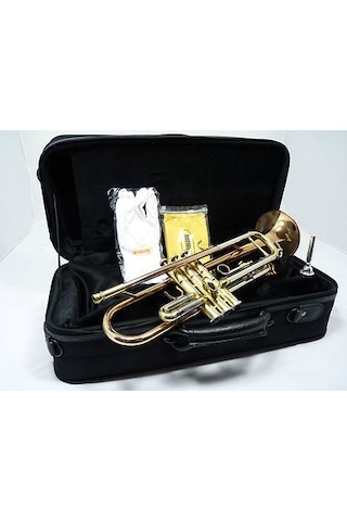 Wisemann Dtr-200 Si Bemol Trompet Seti Gold Kanvas Çantalı