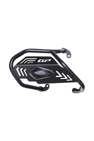 Gp Kompozit Honda Forza 250 2025 Uyumlu Kapaklı Egzoz Koruma Demiri Siyah