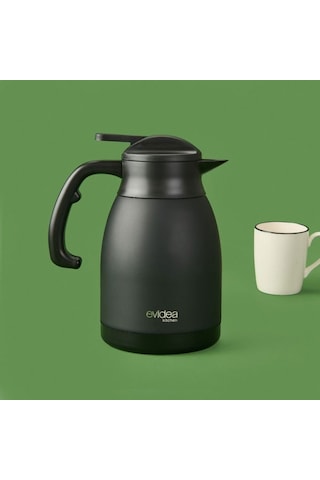 Evidea Kitchen Çay Termosu - Siyah - 1,5 Lt Siyah