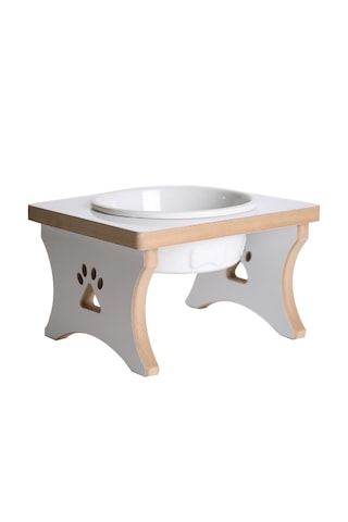 Realwood Seramik Kaseli Tekli Büyük Irk Köpek Su Mama Standı