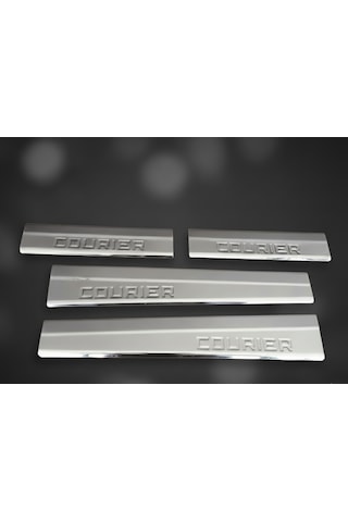 Ford Courier 2014 Sonrası Krom Kapı Eşiği 4 Parça P.çelik