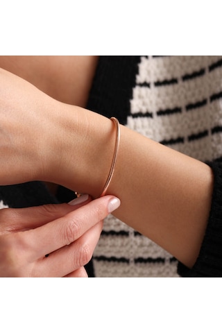 Sembolgold Rose Altın Esnek Bileklik Elastik Çok Renkli