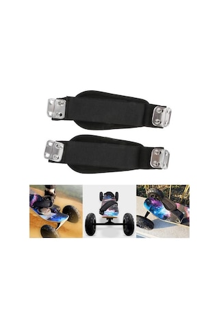 Pazly Suntek Elektrikli Kaykay Ayarlanabilir Ayak Kayışları Ve Stand Siyah Siyah