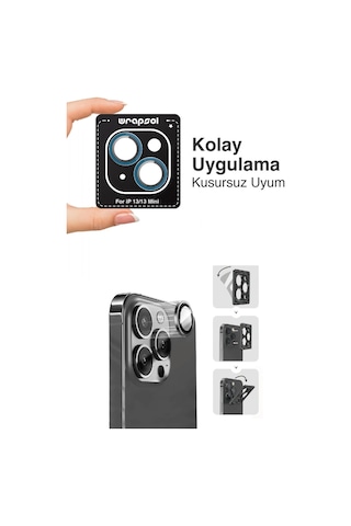 Apple Uyumlu iPhone 13 Mini Kamera Lens Koruyucu Blue