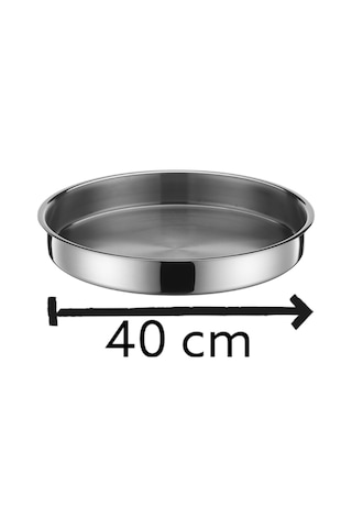Paslanmaz Çelik Fırın Tepsisi 40 Cm Gümüş Paslanmaz Çelik Fırın Tepsisi 40 Cm Gümüş