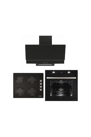 Alveus Baker AF870 - A10 - AD07 Siyah Ankastre Set
