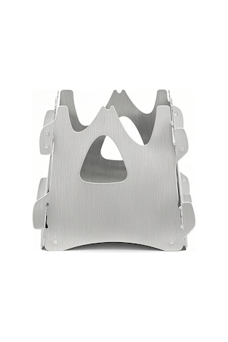 Jeemson Çelik Paslanmaz Katlanabilir Dört Kenarlı Odun Fırını - Hızlı Isıtma, Çoklu Havuzlu, Kamp Ve Doğa Seyahatleri İçin Gümüş