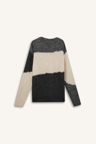 Defacto Standart Fit Bisiklet Yaka Triko Kazak E6985ax24wngr210 Gri