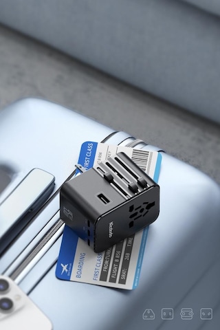 Mcdodo Cp-6140 100w 3c1a Universal Seyahat Adaptörü Typec Kablolu Siyah